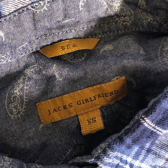Jach’s Girlfriend women’s blue Button Down Shirt - Picture 7 of 8